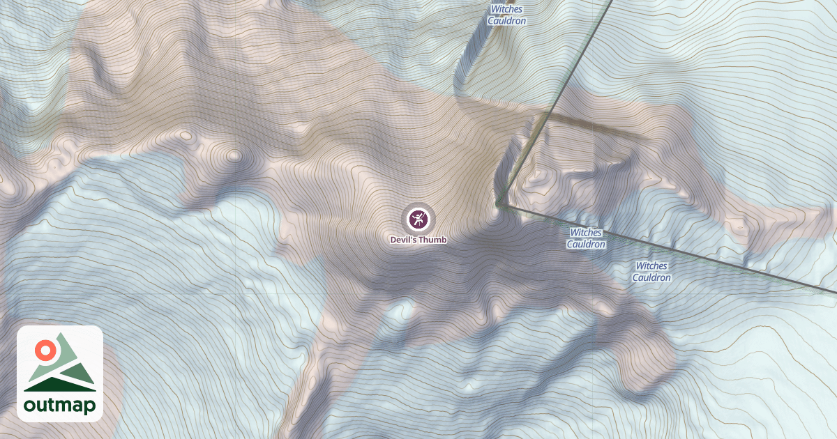 Map of Devil's Thumb