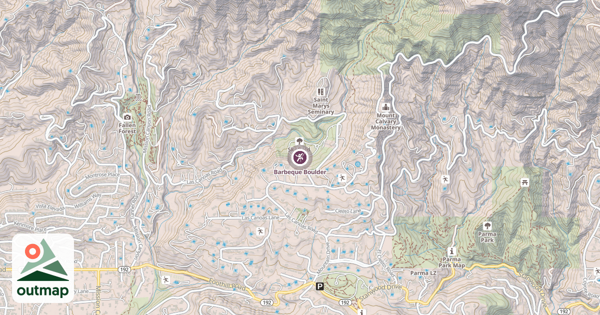 Map of Barbeque Boulder