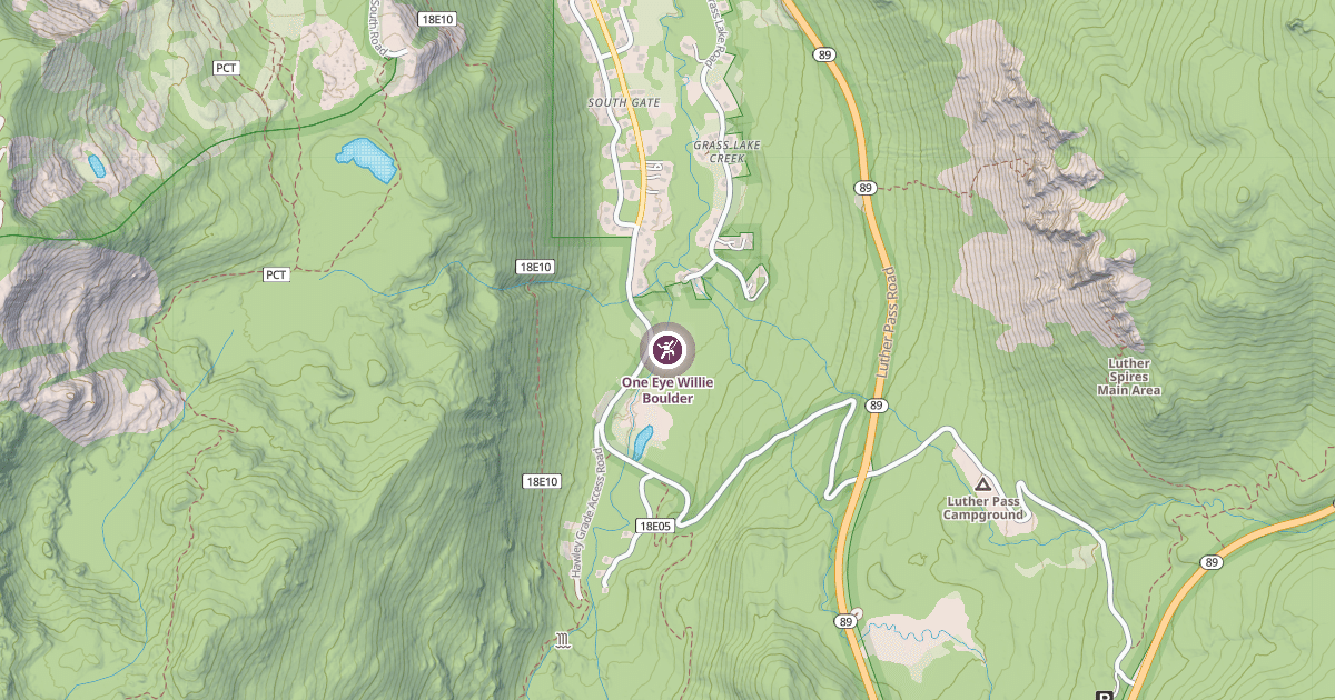 Map preview of One Eye Willie Boulder