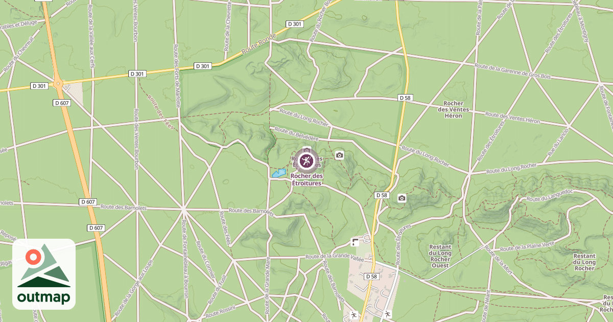 Map of Rocher des Étroitures