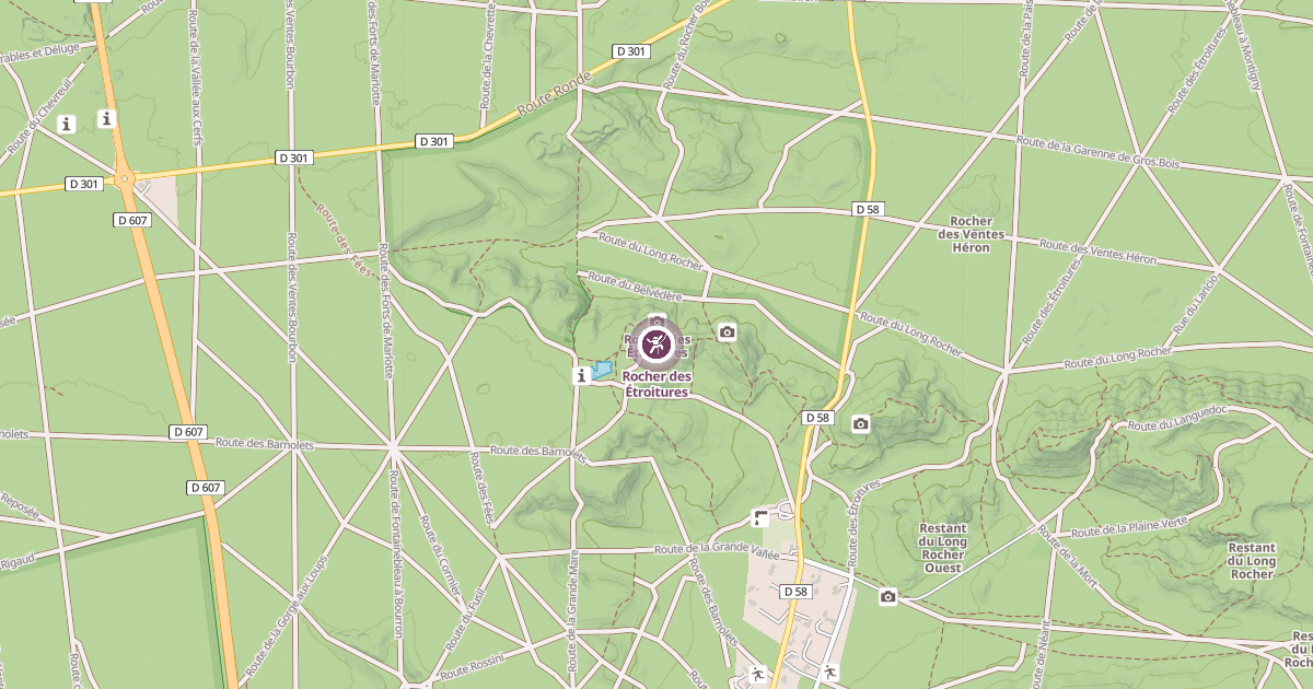 Map preview of Rocher des Étroitures