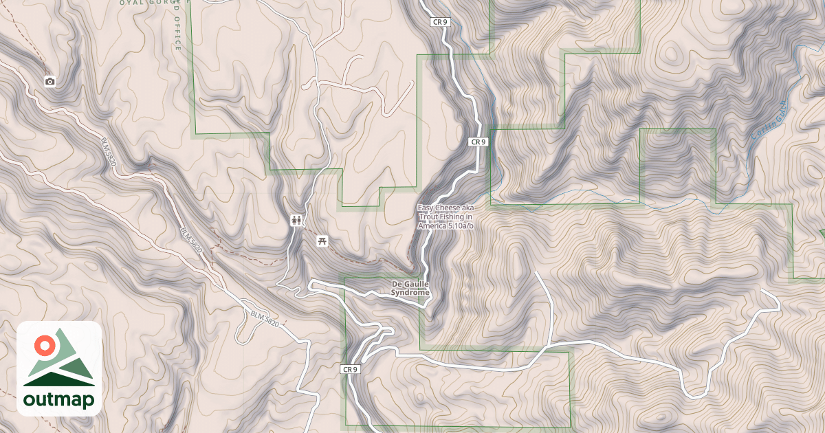 Map of Easy Cheese aka Trout Fishing in America