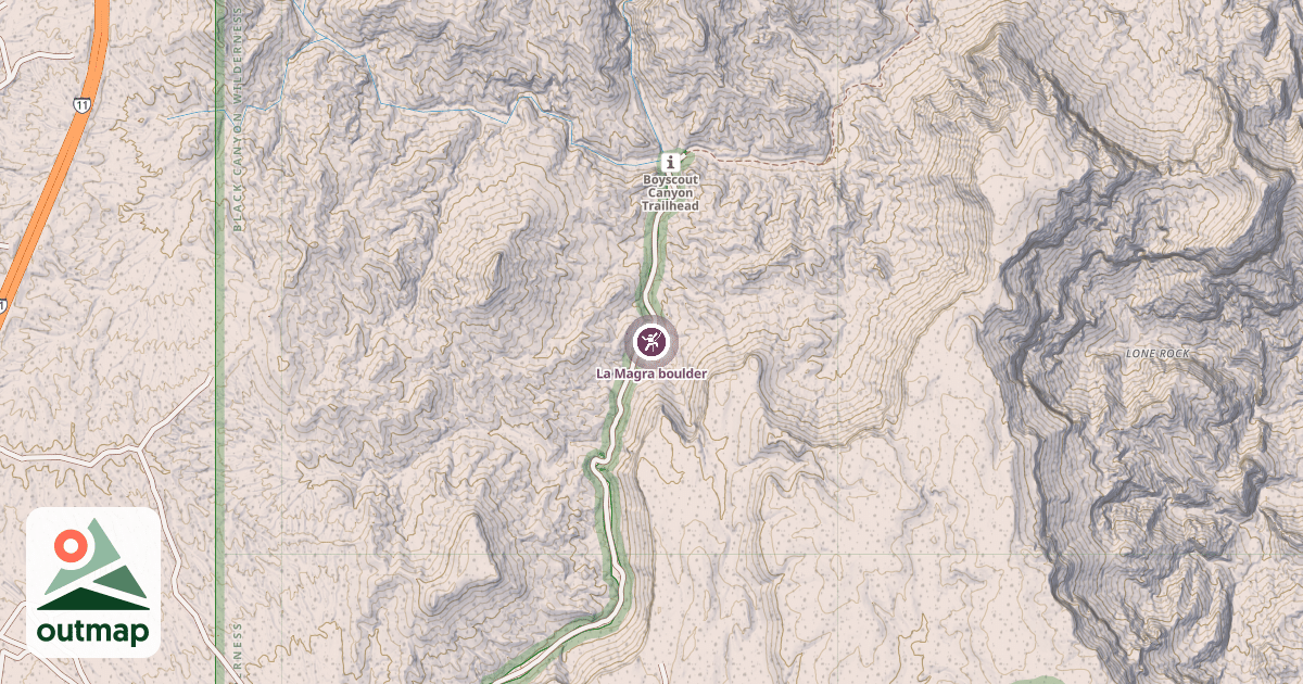 Map of La Magra boulder