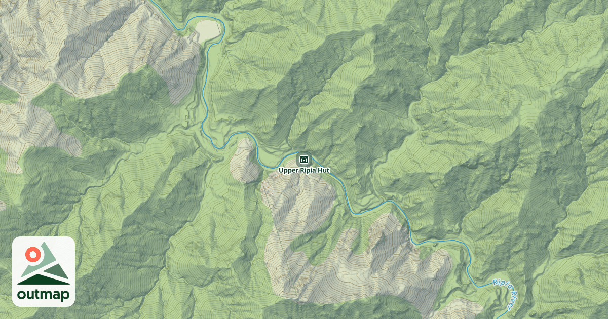 Map of Upper Ripia Hut