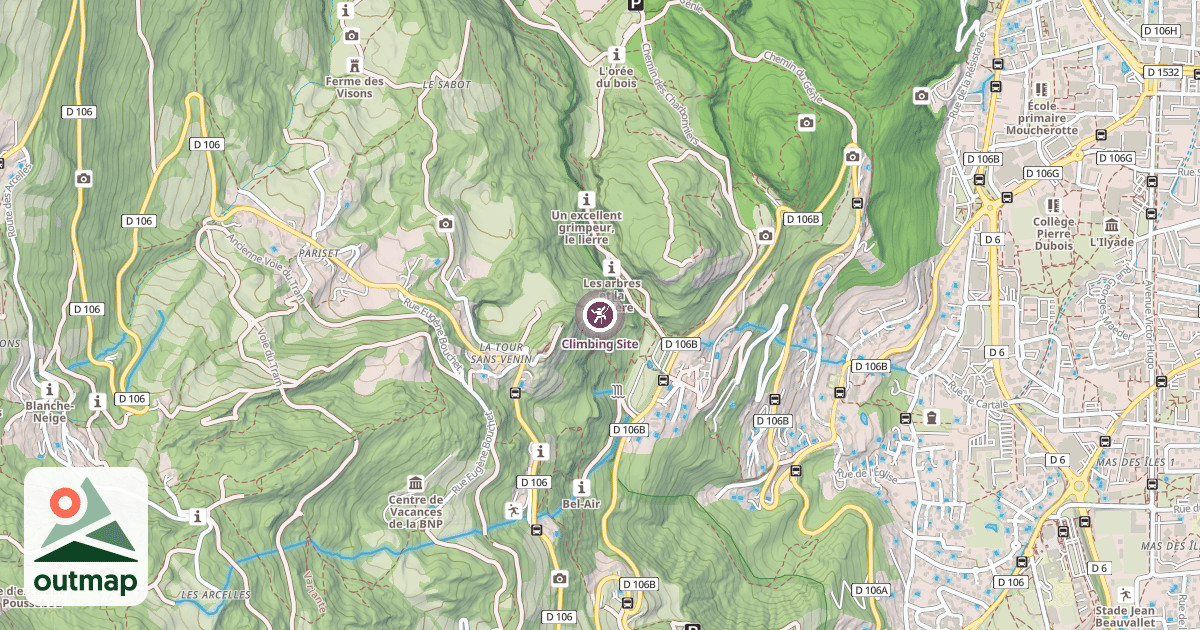 Map of Climbing Site