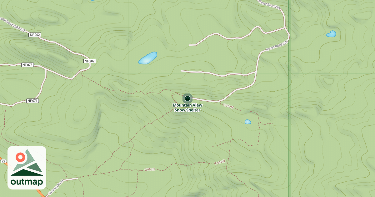 Map of Mountain View Snow Shelter