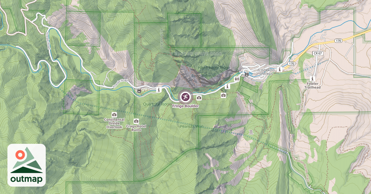 Map of Fringe Boulder
