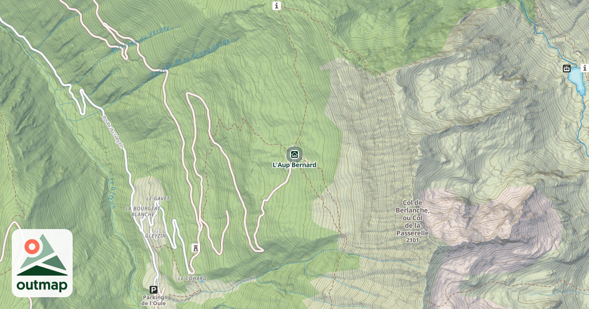 Map of L'Aup Bernard