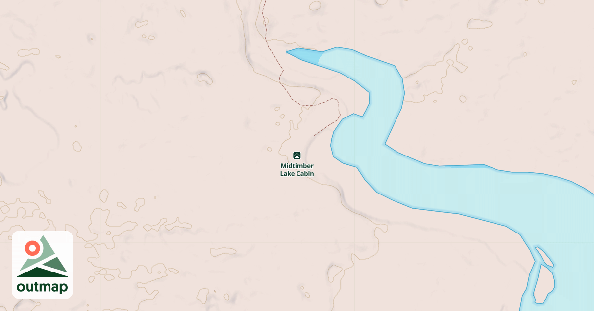 Map of Midtimber Lake Cabin