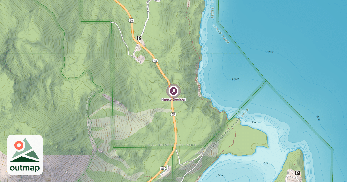 Map of Hueco Boulder