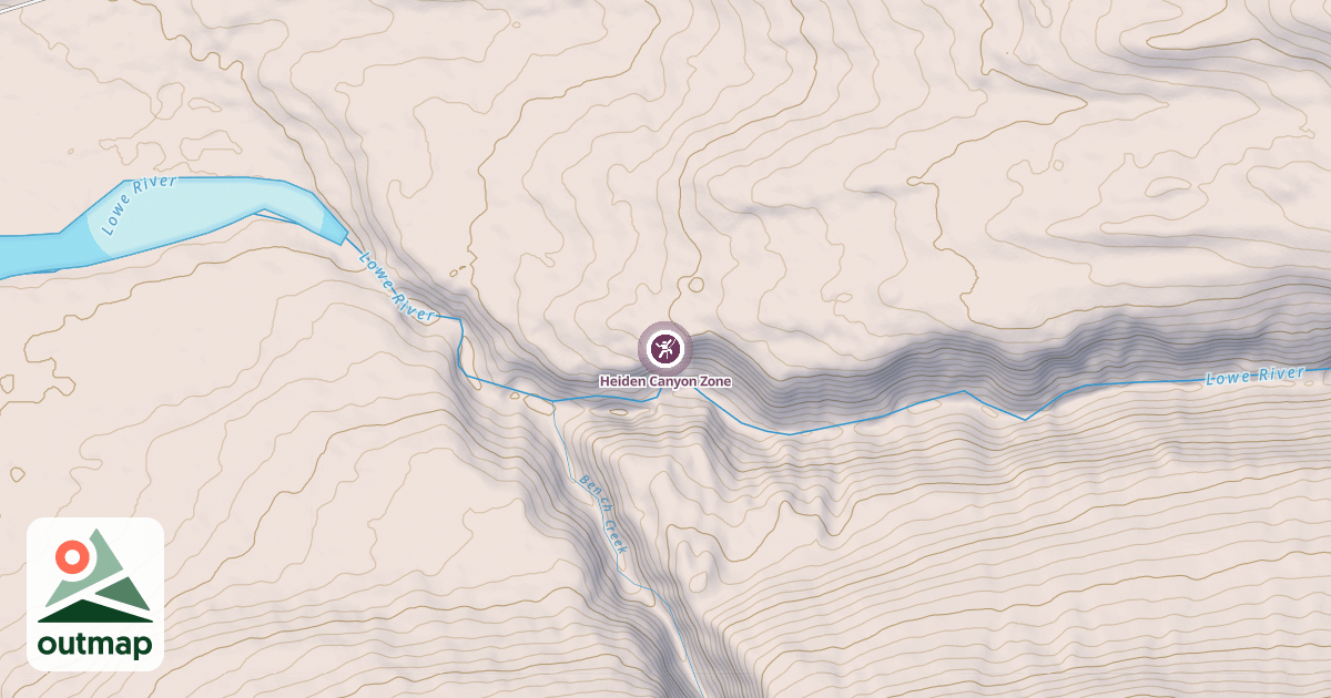 Map of Heiden Canyon Zone