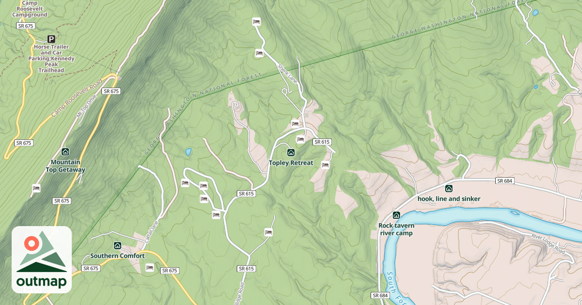 Map of Topley Retreat