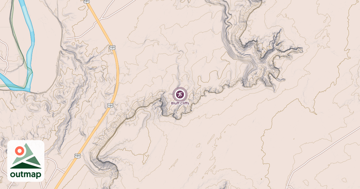 Map of Bluff Cliffs