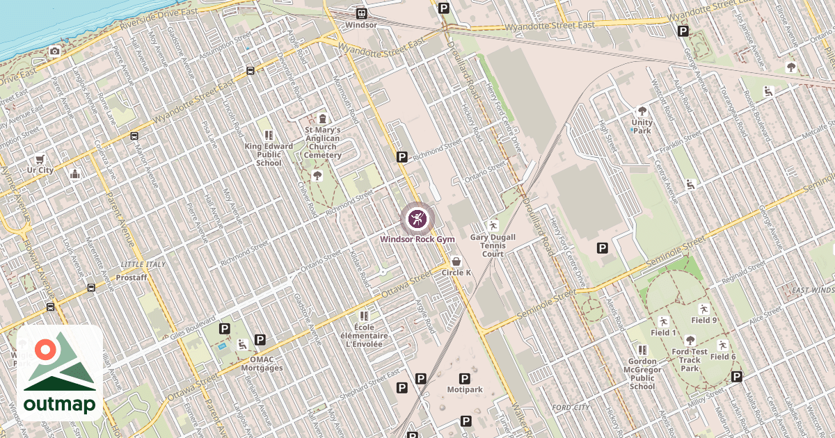 Map of Windsor Rock Gym