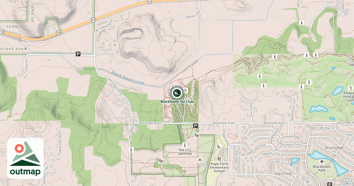 Map of Blackhawk Ski Club