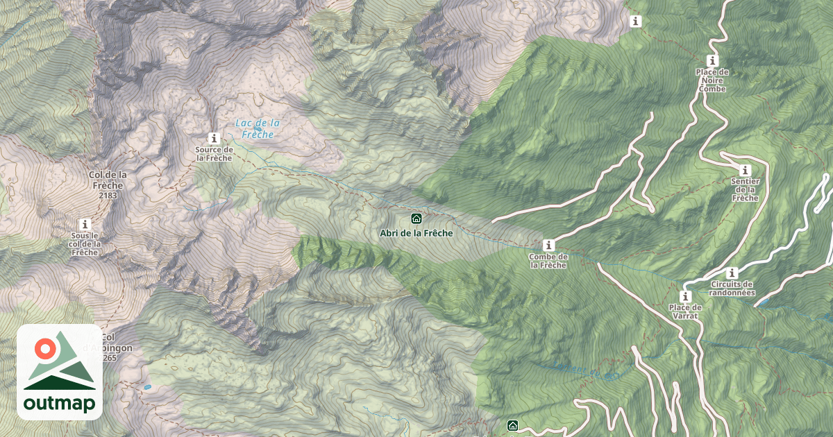 Map of Abri de la Frêche