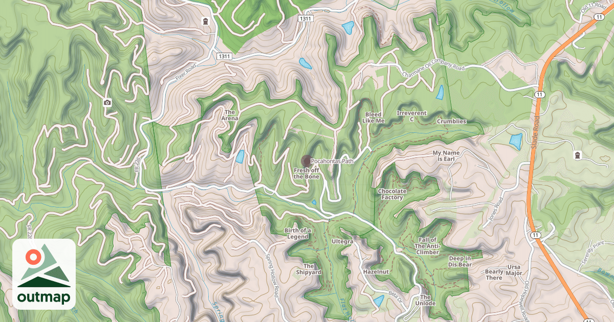Map of Pocahontas Path