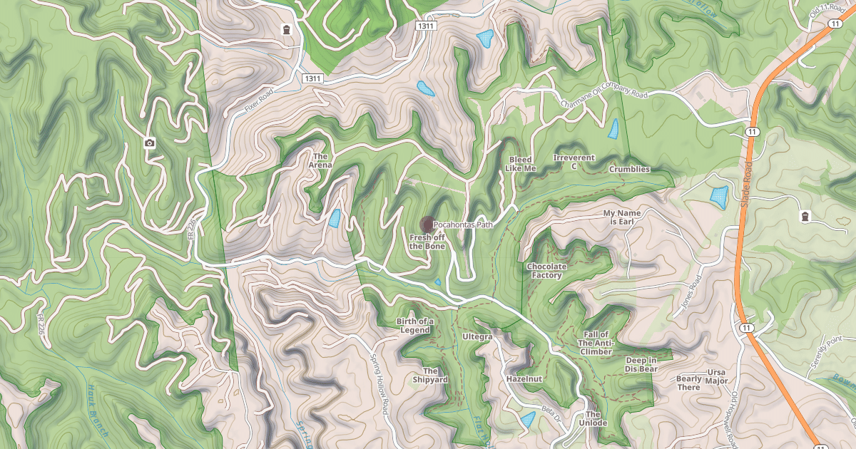 Map preview of Pocahontas Path