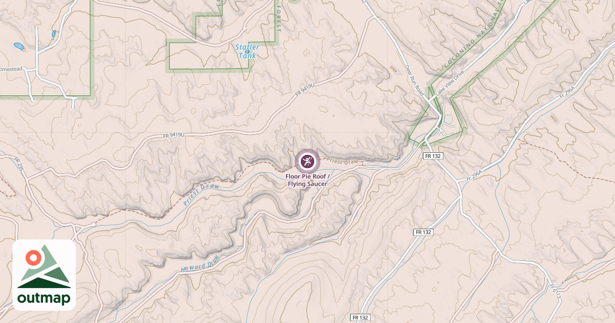 Map of Floor Pie Roof / Flying Saucer