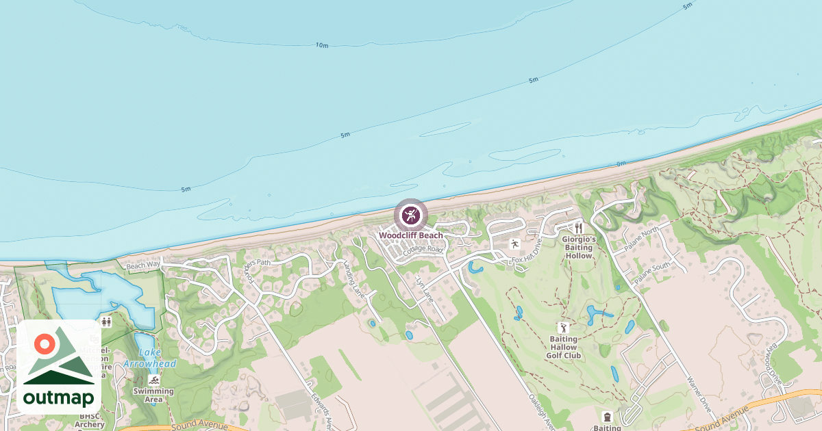 Map of Woodcliff Beach