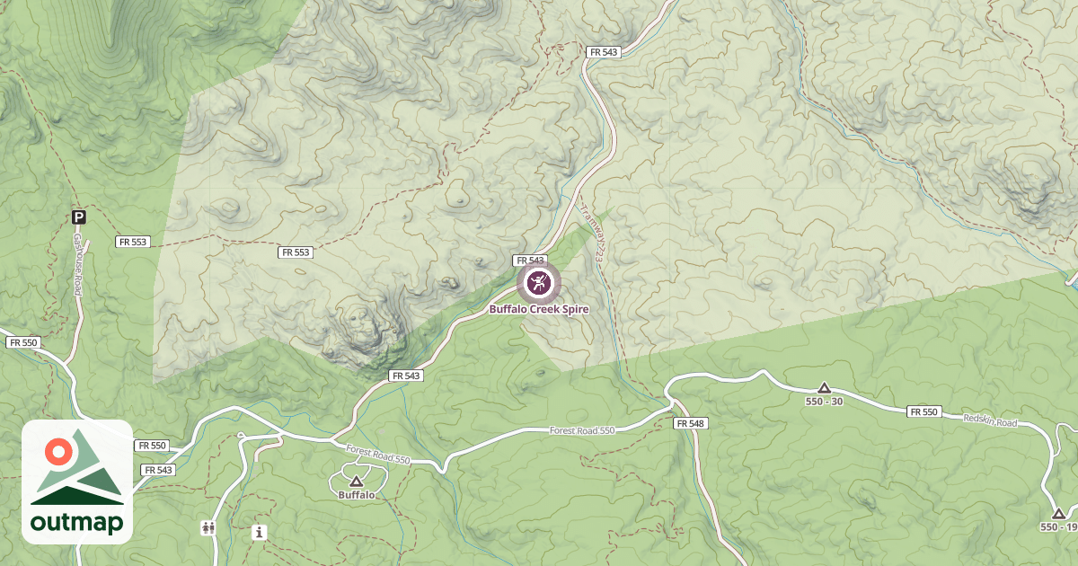 Map of Buffalo Creek Spire