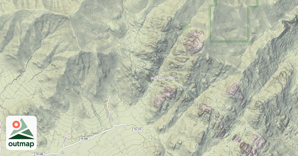 Map of Pony Express