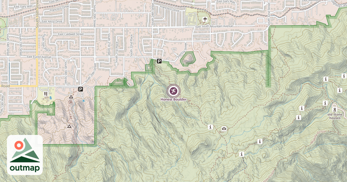Map of Honest Boulder