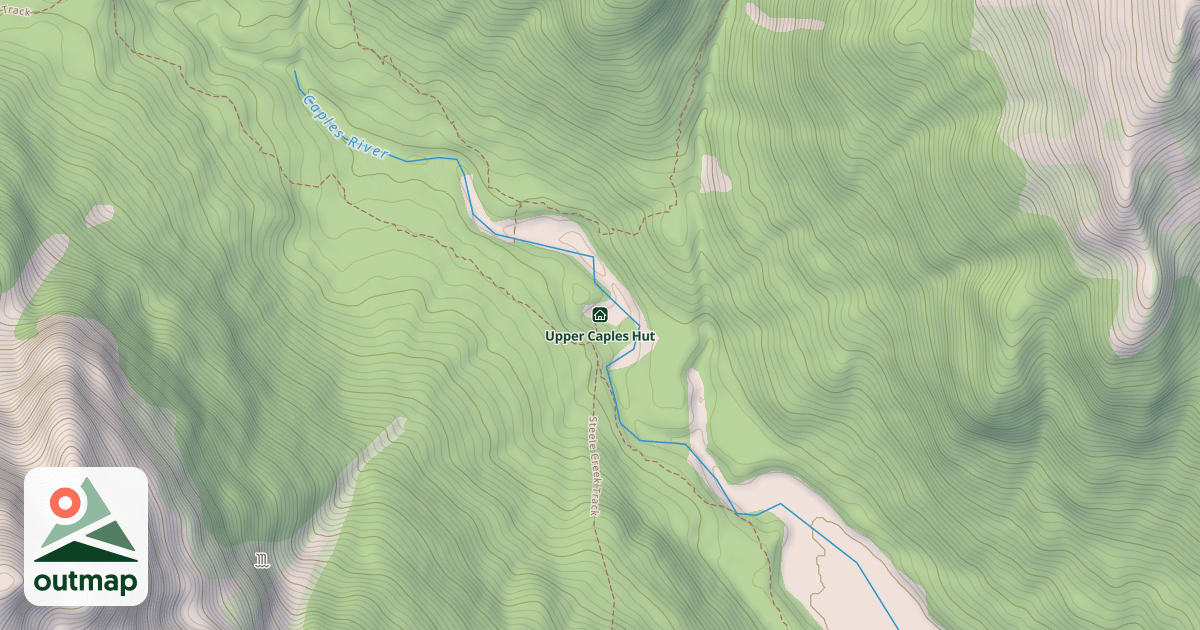 Map of Upper Caples Hut