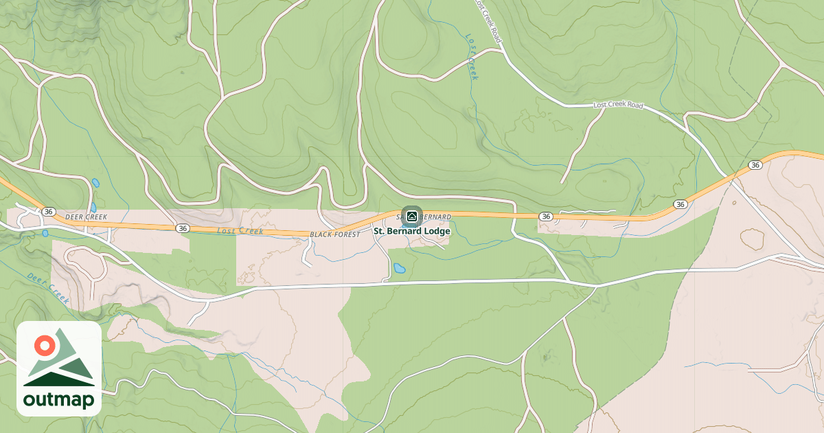Map of St. Bernard Lodge