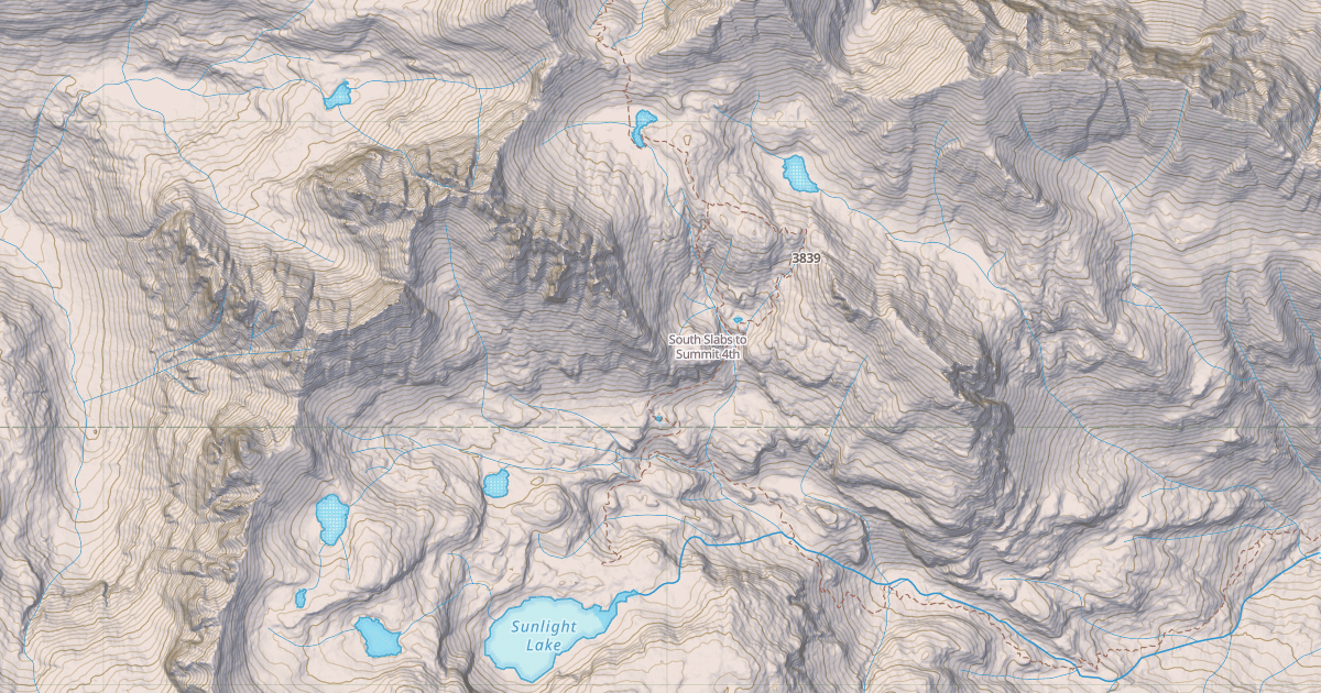 Map preview of South Slabs to Summit