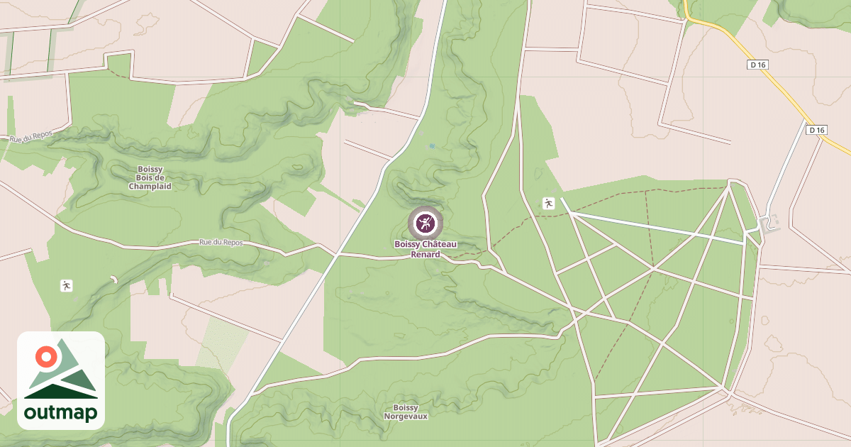 Map of Boissy Château Renard
