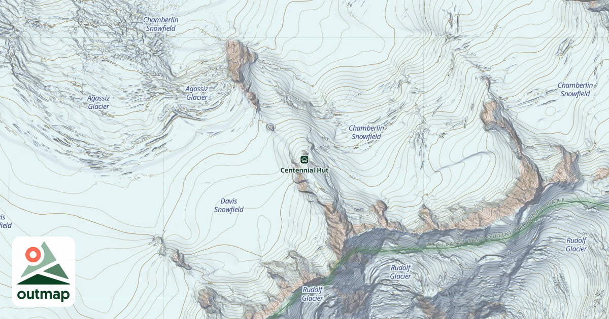 Map of Centennial Hut