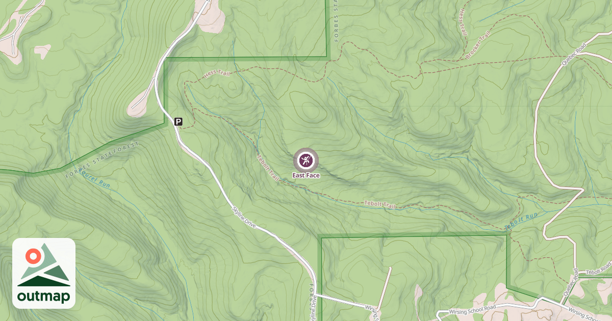 Map of East Face