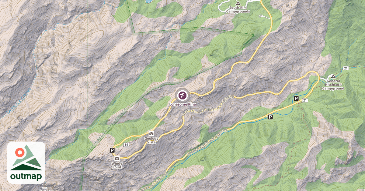 Map of Lonesome Pine