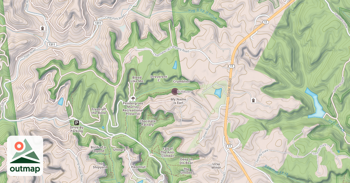 Map of Bulldozer