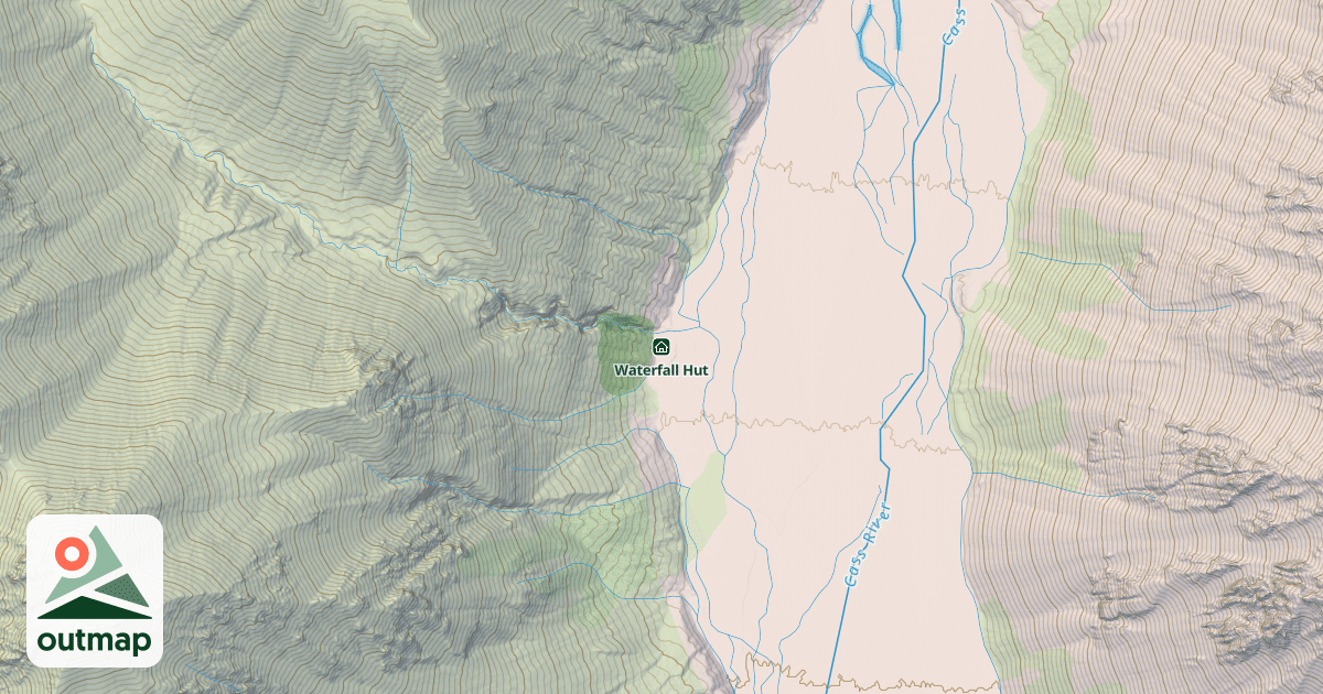 Map of Waterfall Hut