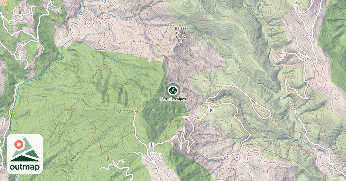 Map of Berre Les Alpes