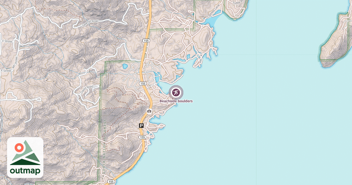 Map of Beachside boulders
