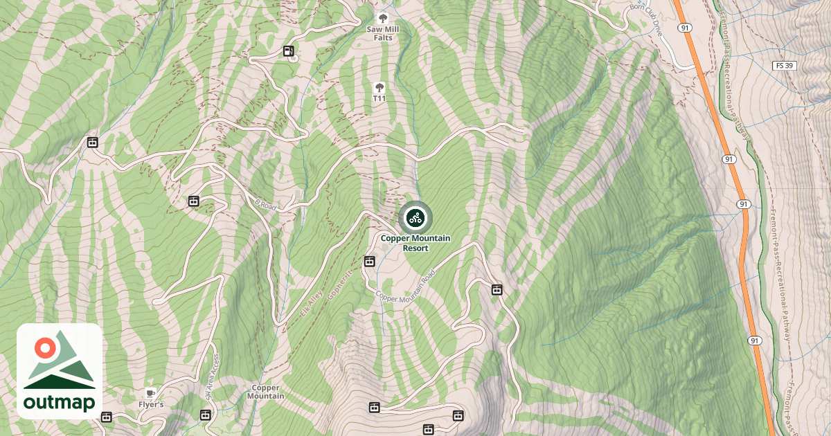 Map of Copper Mountain Resort