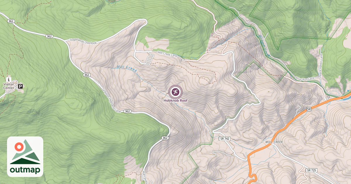 Map of Hobknob Roof