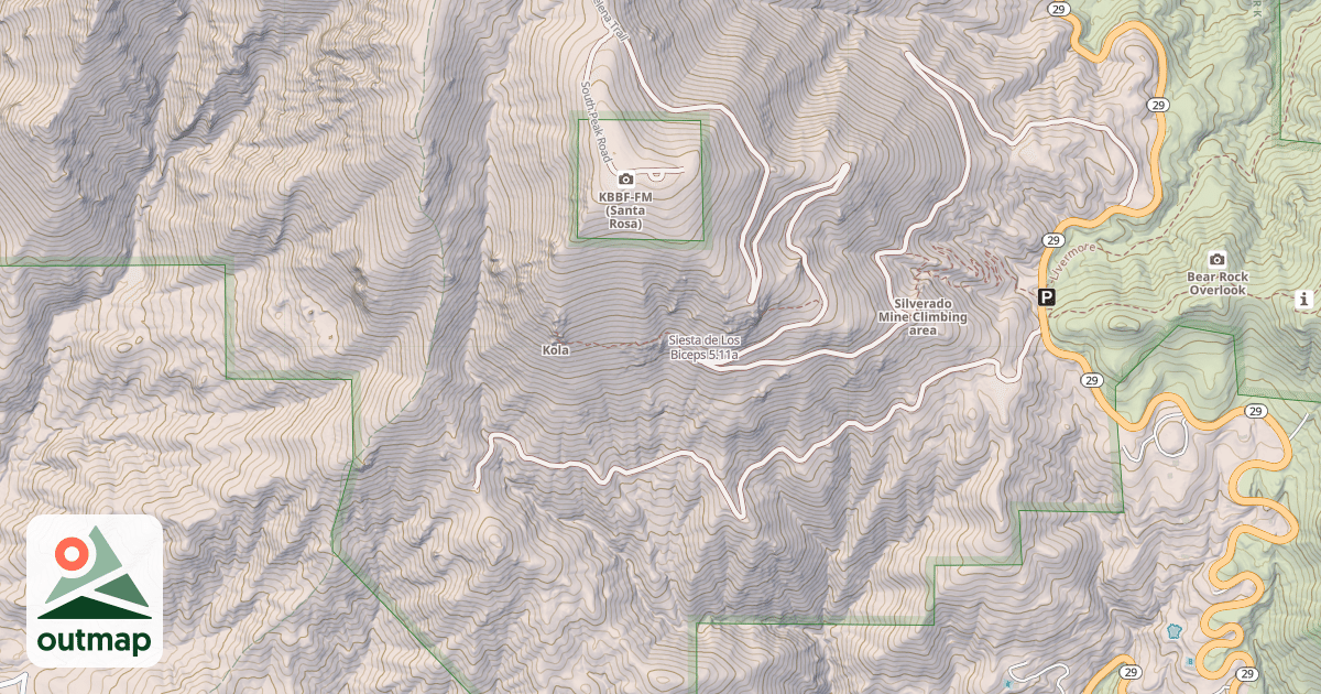 Map of Siesta de Los Biceps