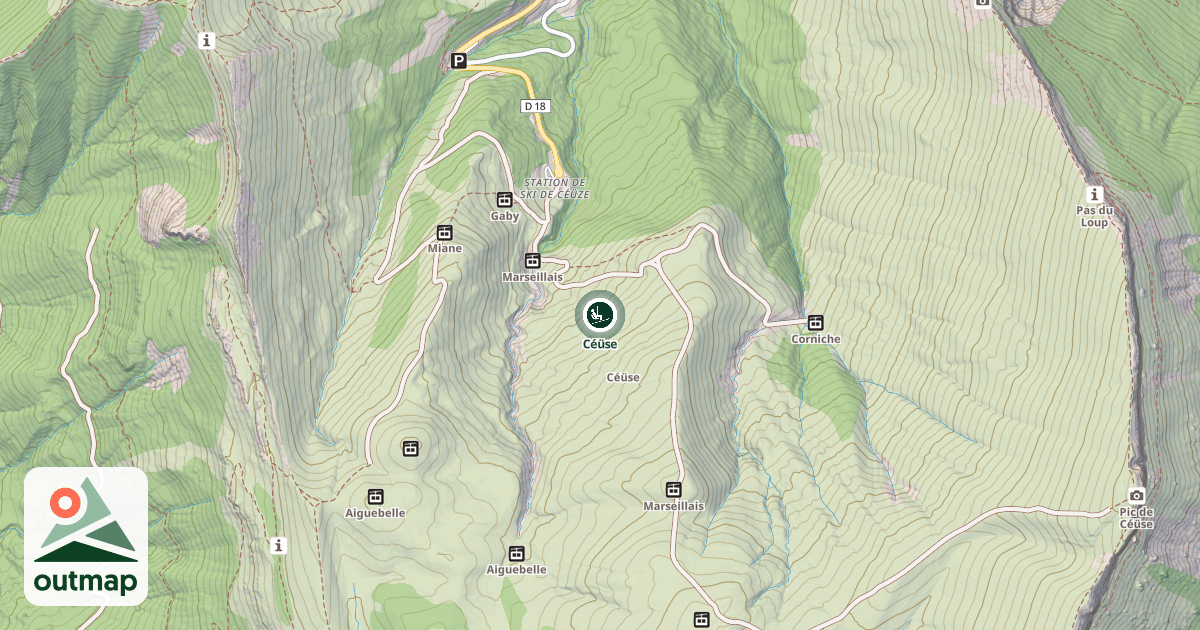 Map of Céüse