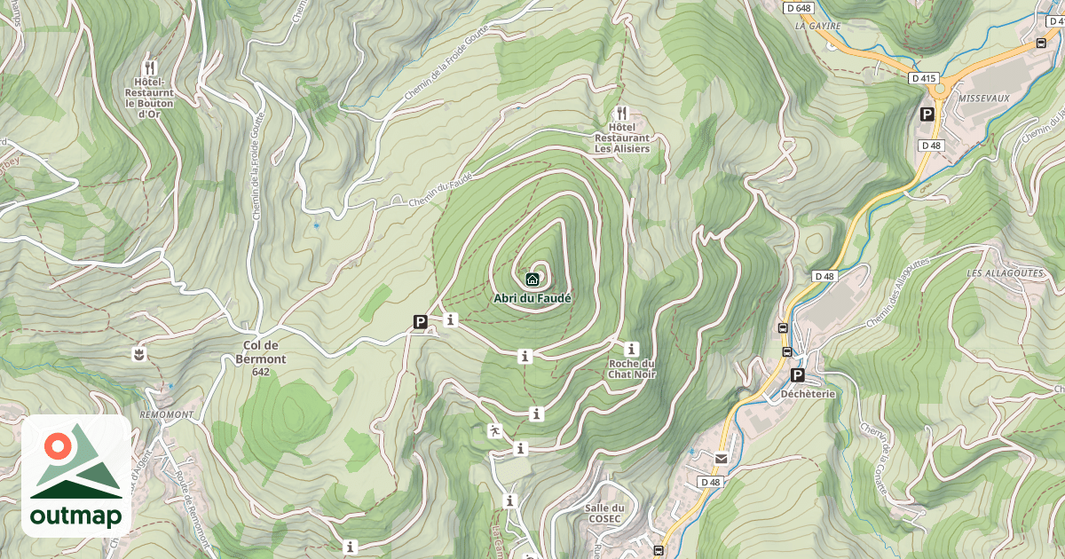 Map of Abri du Faudé