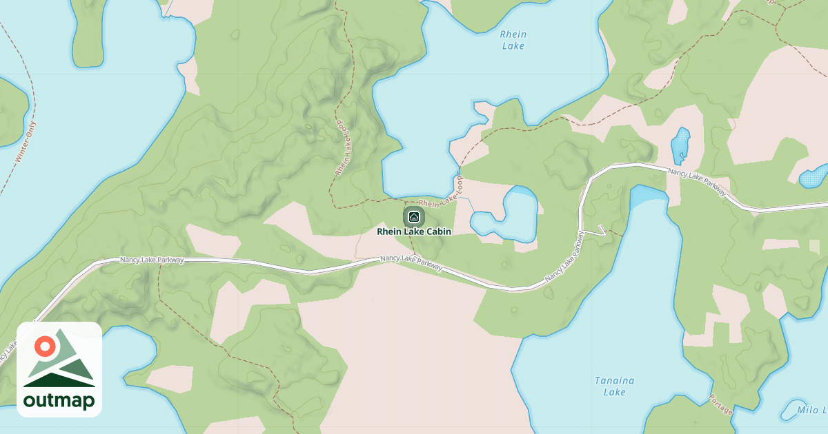 Map of Rhein Lake Cabin