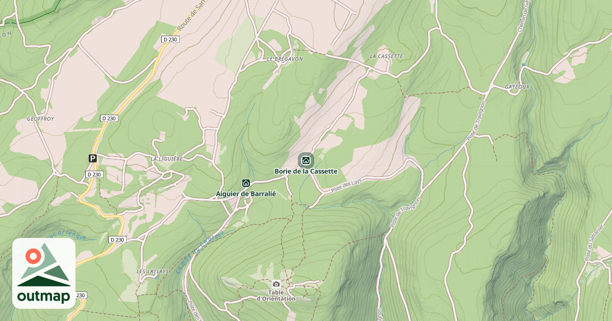 Map of Borie de la Cassette