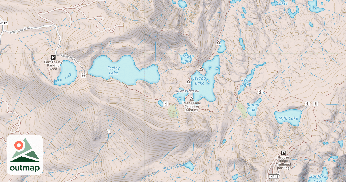 Map of Kelley's Arete
