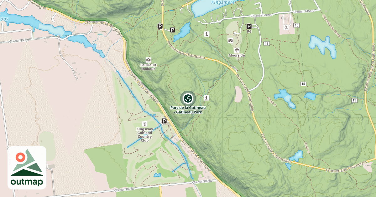 Map of Parc de la Gatineau - Gatineau Park