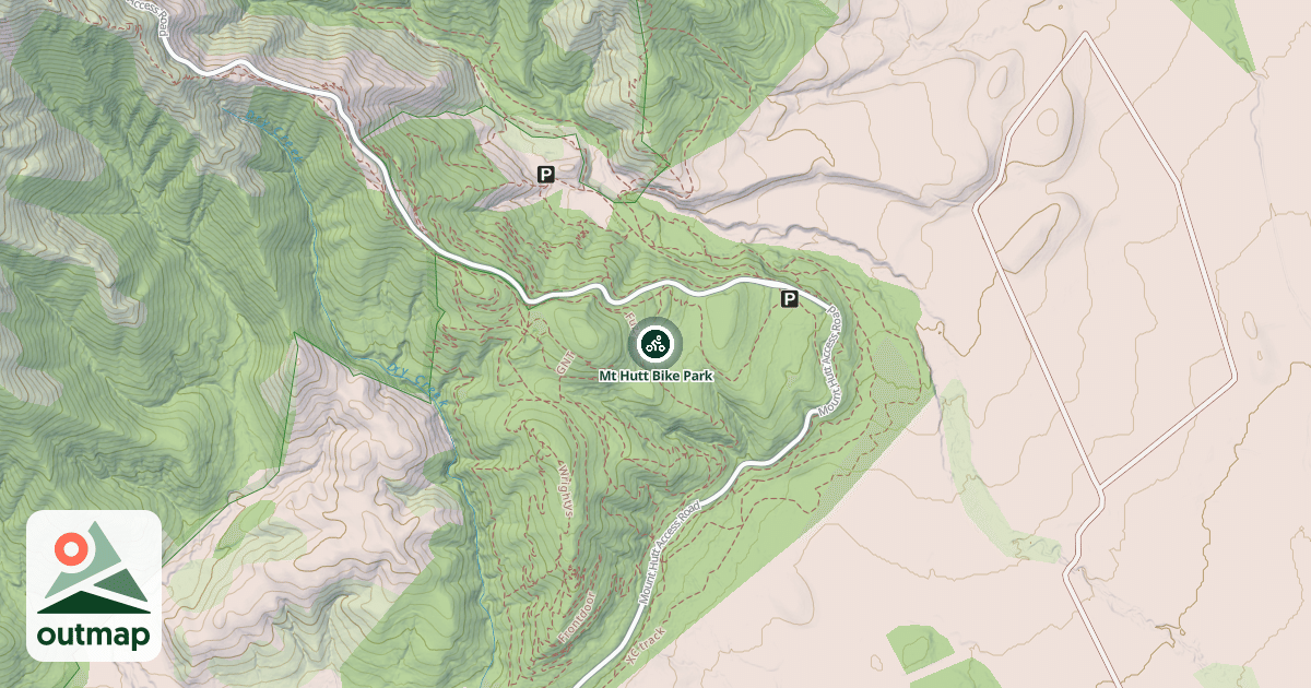 Map of Mt Hutt Bike Park