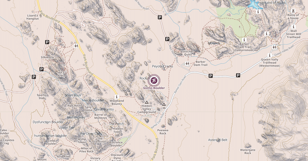 Map preview of Gizmo Boulder