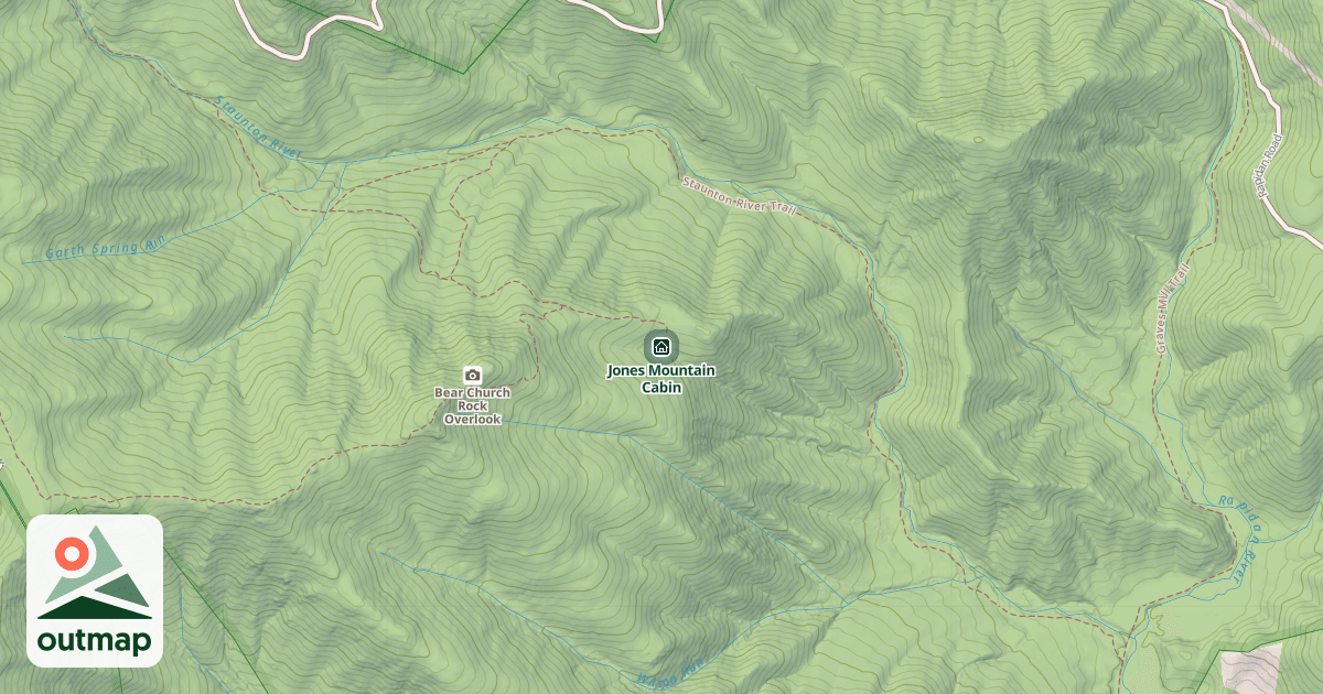 Map of Jones Mountain Cabin